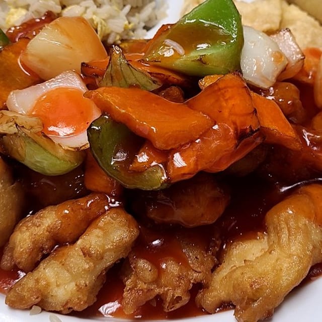 Sweet & Sour Chicken (Quart size serve w/ steamed or fried rice only).