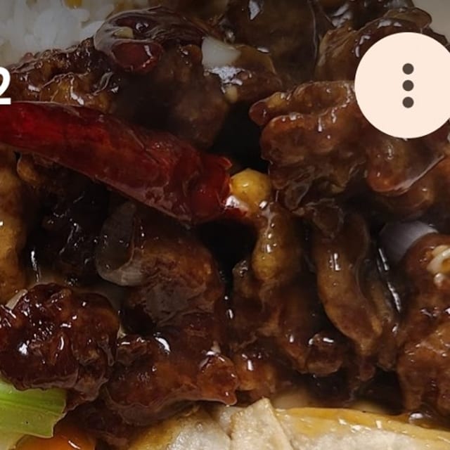 Orange Beef (Quart size serve with rice only).