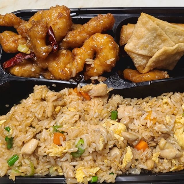 Orange Chicken and Chicken Fried Rice super combo.
