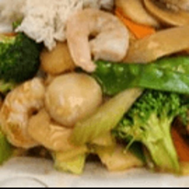 Shrimp with Vegetables(Quart size serve with rice only).